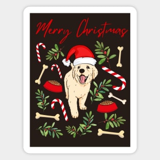 Merry Christmas cute labrador Seasons Greetings Tis The Season To Be Jolly Cutest puppy Magnet